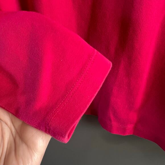 Lands’ End Pink 100% Cotton Turtleneck Shaped Fit Long sleeve Top Sz Small (6-8) - Picture 3 of 8